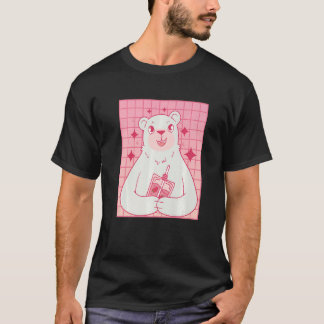 T-shirt Ours Boire Lait fraise