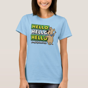 T-shirt Ours Boo Boo Bonjour Bonjour Bonjour De Jellystone