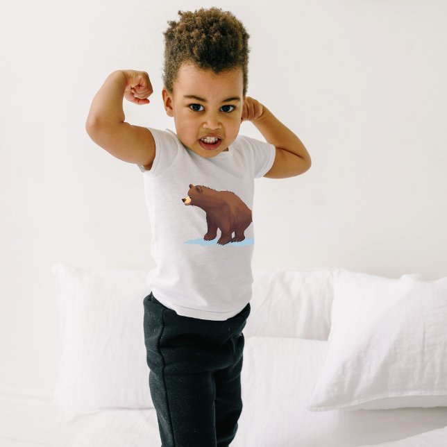 T-shirt ours Brown marchant sur la neige (Créateur téléchargé)