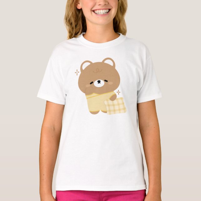 T-shirt Ours Brown mignon (Devant)