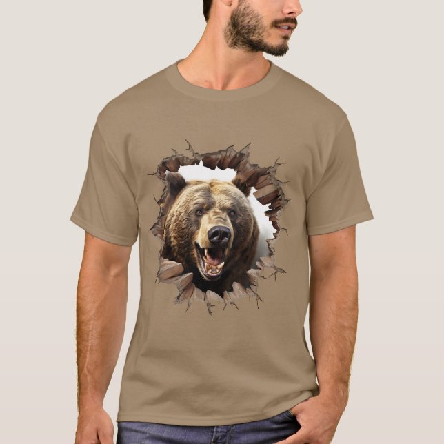 T-shirt Ours Brun (Devant)