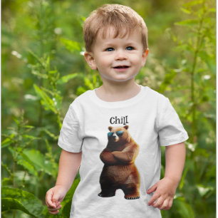 T-shirt Ours brun cool en lunettes de soleil