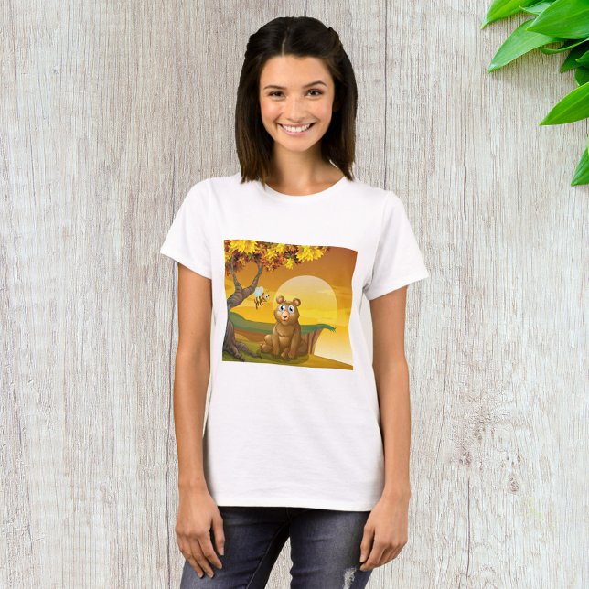T-shirt Ours Brun Coucher de Soleil (Créateur téléchargé)