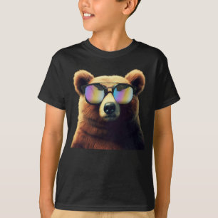 T-shirt Ours brun super cool en lunettes de soleil