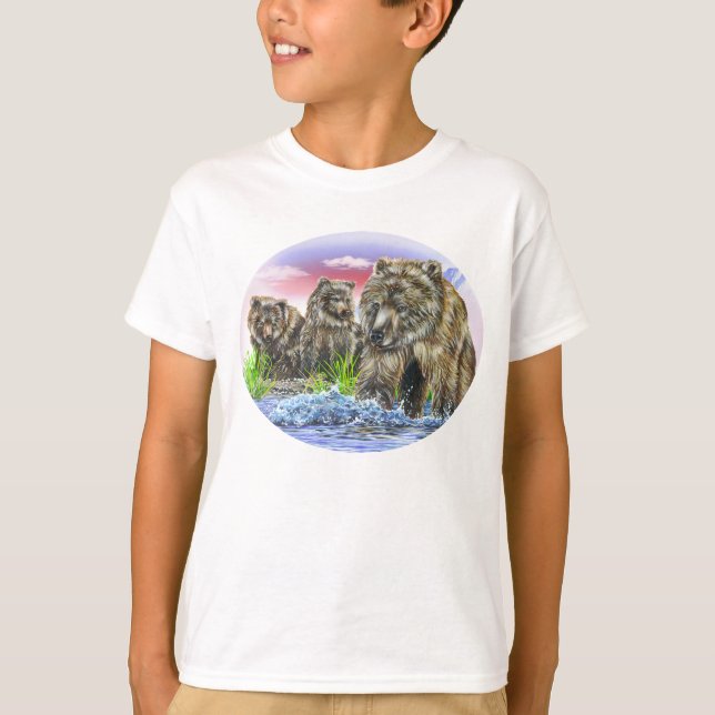 T-shirt Ours Bruns (Devant)