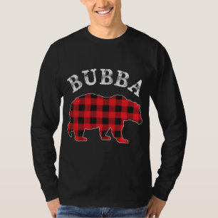 T-shirt Ours BUBBA Rouge Noir Buffalo à carreaux Mama Chec
