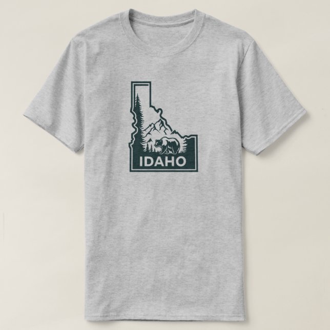 T-shirt Ours Carte Idaho (Design devant)
