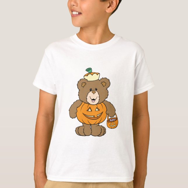 T-shirt Ours Citrouille mignon (Devant)