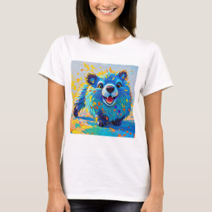 T-shirt Ours coloré dessin animal abstrait