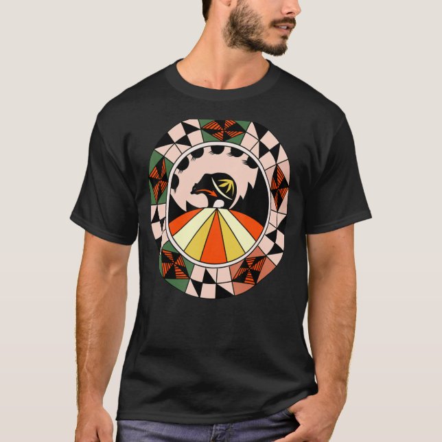 T-shirt Ours coloré Mandala (Devant)