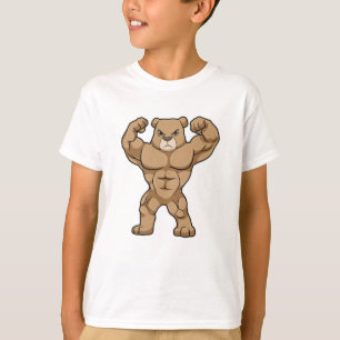 T-shirt Ours comme Bodybuilder avec de grands Muscles