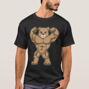 T-shirt Ours comme Bodybuilder avec de grands Muscles