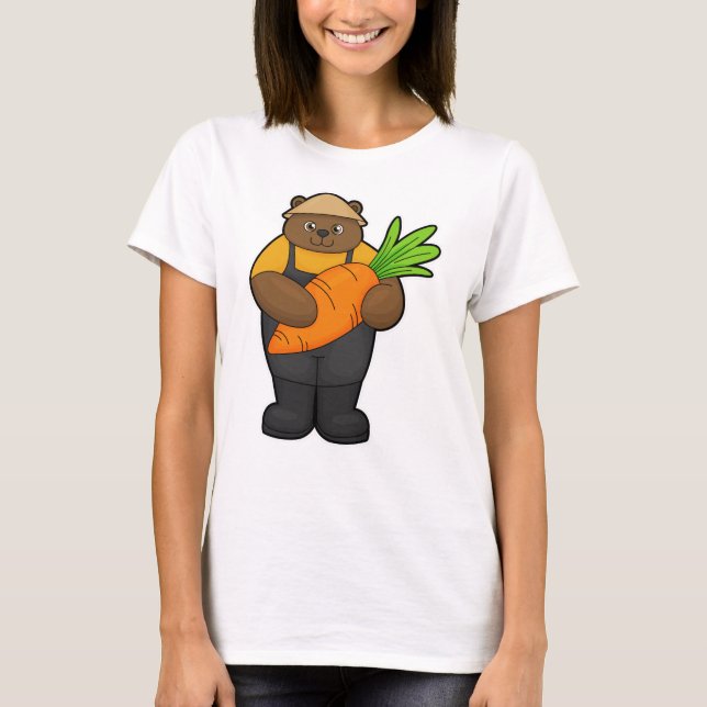 T-shirt Ours comme fermier avec carotte (Devant)