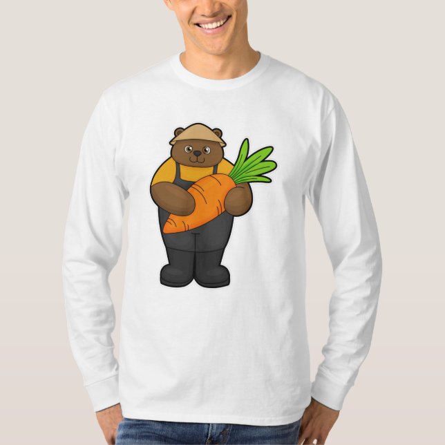 T-shirt Ours comme fermier avec carotte (Devant)