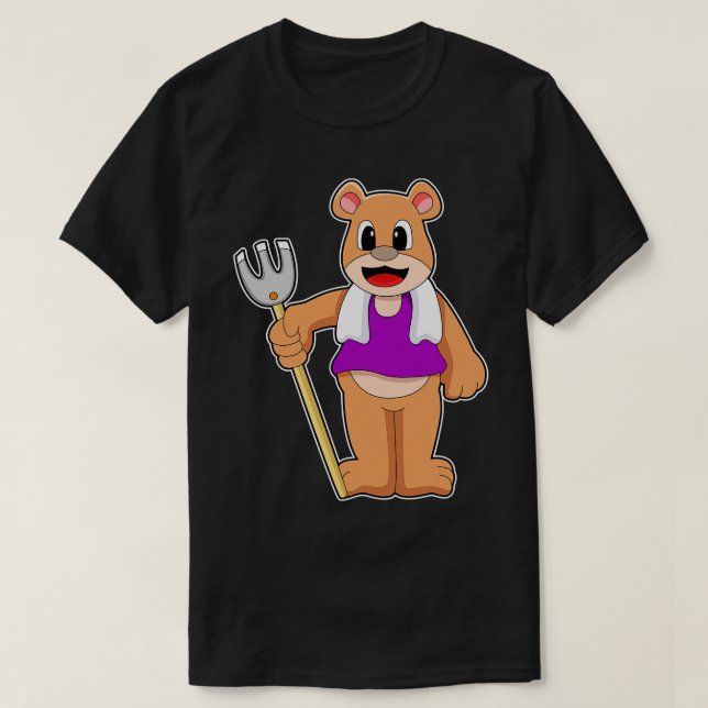 T-shirt Ours comme fermier avec le gâteau (Design devant)