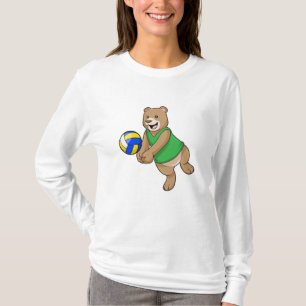 T-shirt Ours comme joueur de volleyball avec Volleyball