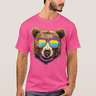 T-shirt Ours cool avec lunettes de soleil Hipster Animal p