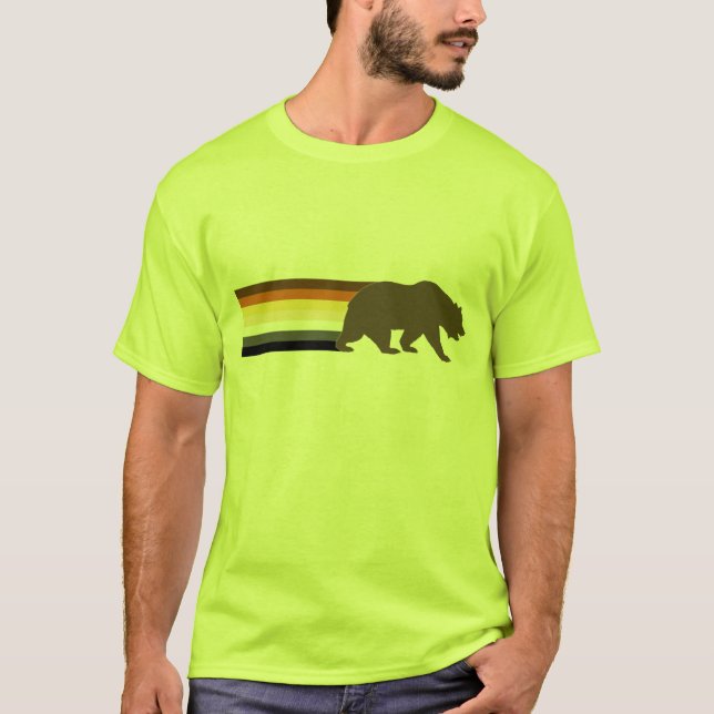 T-shirt Ours cool et les bandes du drapeau de la fierté de (Devant)