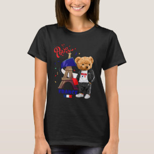 T-shirt Ours cool parisien en Teddy à Paris Tour Eiffel Ou