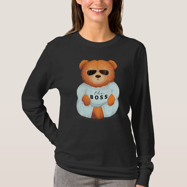 T-shirt Ours cool Teddy Avec Lunettes De Soleil Teddy Le B (Devant)