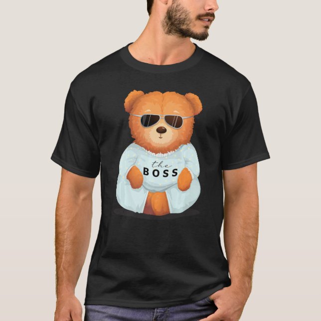 T-shirt Ours cool Teddy Avec Lunettes De Soleil Teddy Le B (Devant)