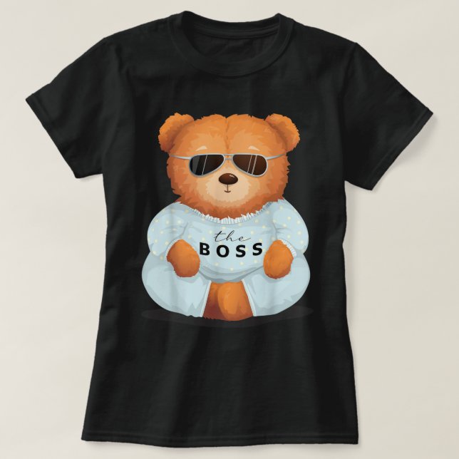 T-shirt Ours cool Teddy avec lunettes de soleil Teddy Love (Design devant)