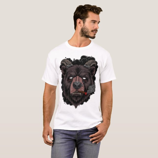 T-shirt Ours cornu mystique (Devant entier)