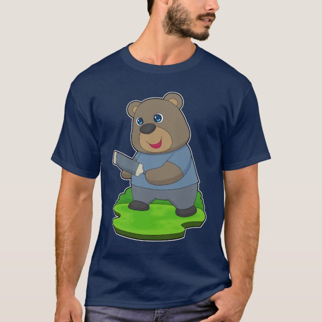 T-shirt Ours Cricket Batte de cricket (Devant)