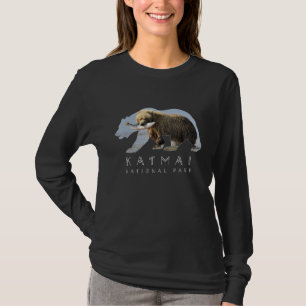 T-shirt Ours d'Alaska Parc national de Katmai Image du lac