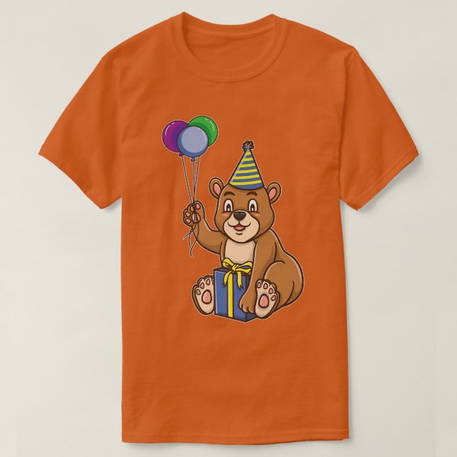 T-shirt Ours d'anniversaire pour Ours Lover Premium (Design devant)
