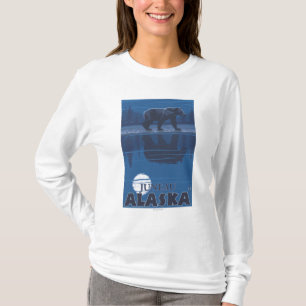 T-shirt Ours dans le clair de lune - Juneau, Alaska