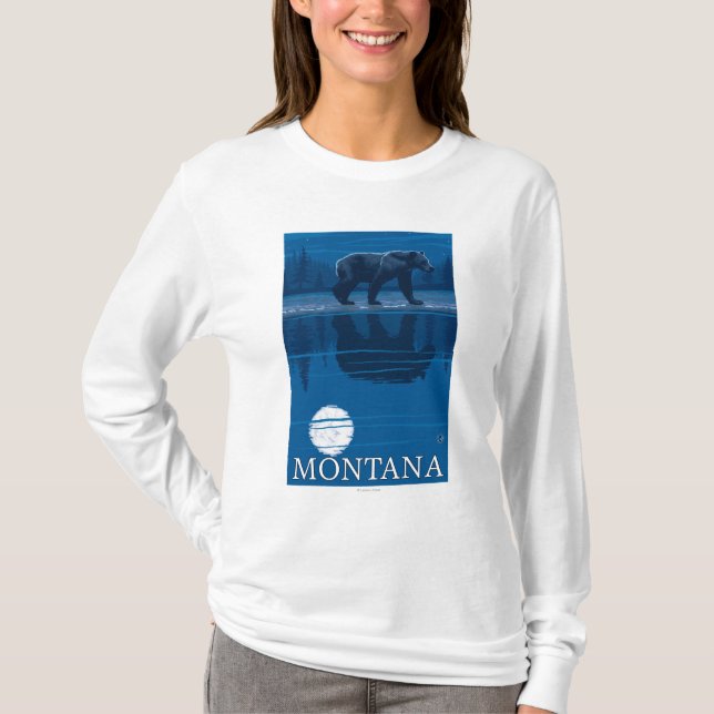 T-shirt Ours dans le clair de lune - Montana (Devant)