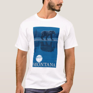 T-shirt Ours dans le clair de lune - Montana
