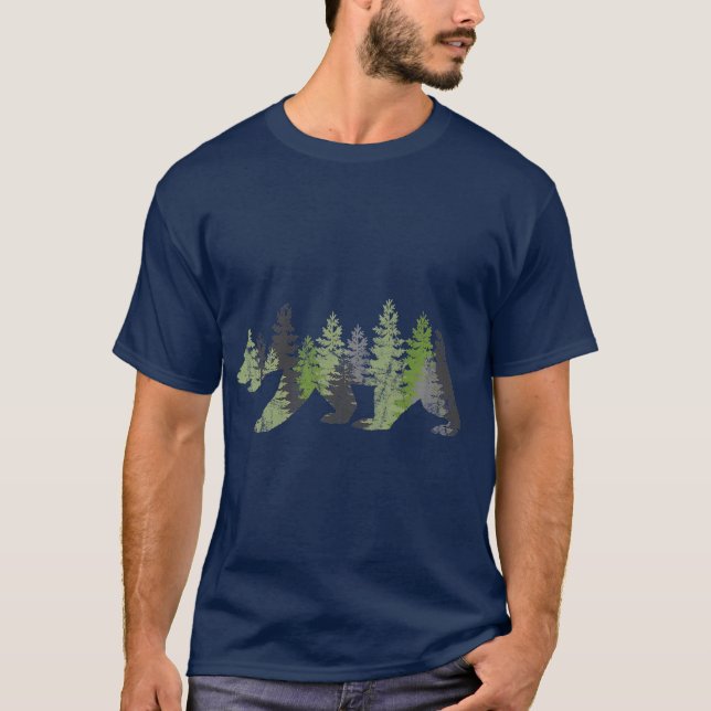 T-shirt Ours dans les arbres Graphisme extérieur Explorati (Devant)