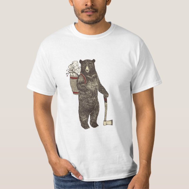 T-shirt ours dans les bois (Devant)