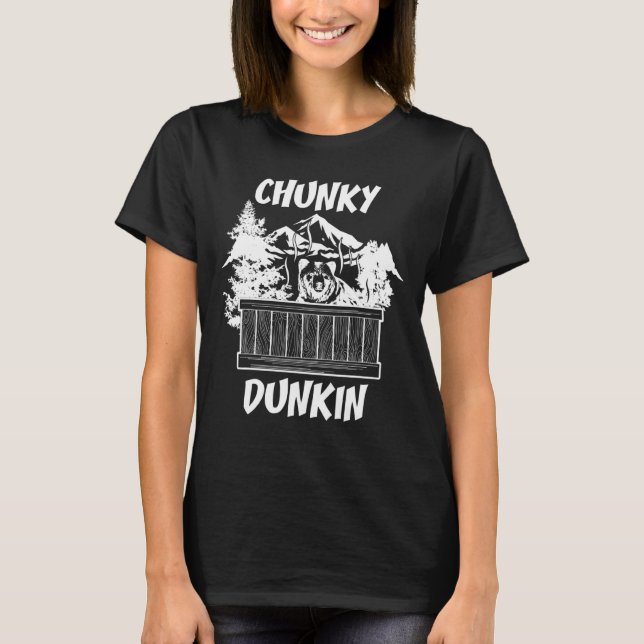 T-shirt Ours Dans Un Bain À Remous Chunky Dunkin Jacuzzi (Devant)