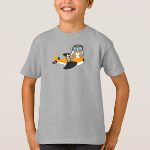 T-shirt Ours d'avion, Ours de pilote, Ours mignon, Avion
