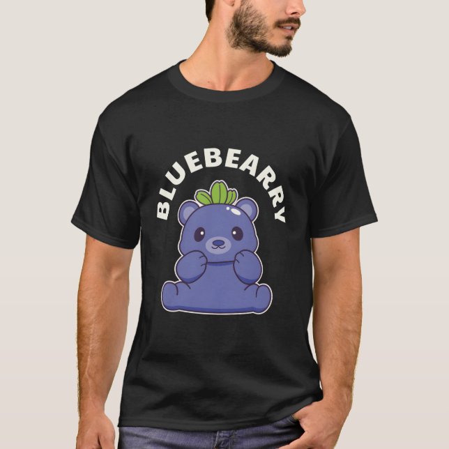 T-shirt Ours de bleuets Kawaii (Devant)