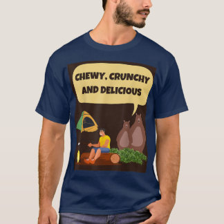 T-shirt Ours de camping CHEWY, CRUNCHY ET DÉLICIEUX