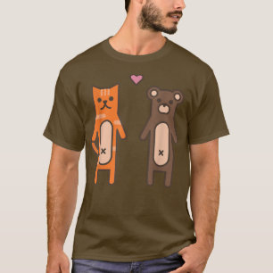 T-shirt Ours de chat amour animal animal animal de compagn