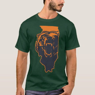 T-shirt Ours de Chicago Illinois NFL Plan de l'État 1