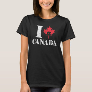 T-shirt Ours de Coeur Fête du Canada Feuille d'érable Fièr
