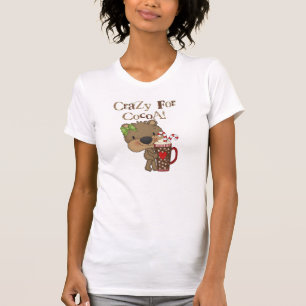 T-shirt Ours de fille fou pour le cacao