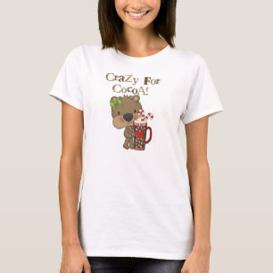 T-shirt Ours de fille fou pour le cacao