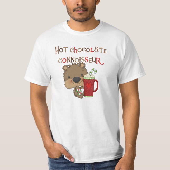 T-shirt Ours de garçon de connaisseur de chocolat chaud (Devant)