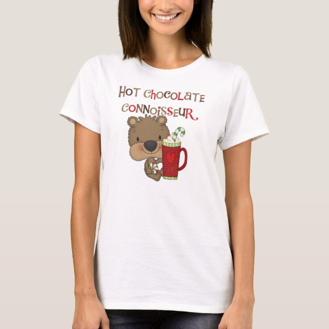 T-shirt Ours de garçon de connaisseur de chocolat chaud (Devant)