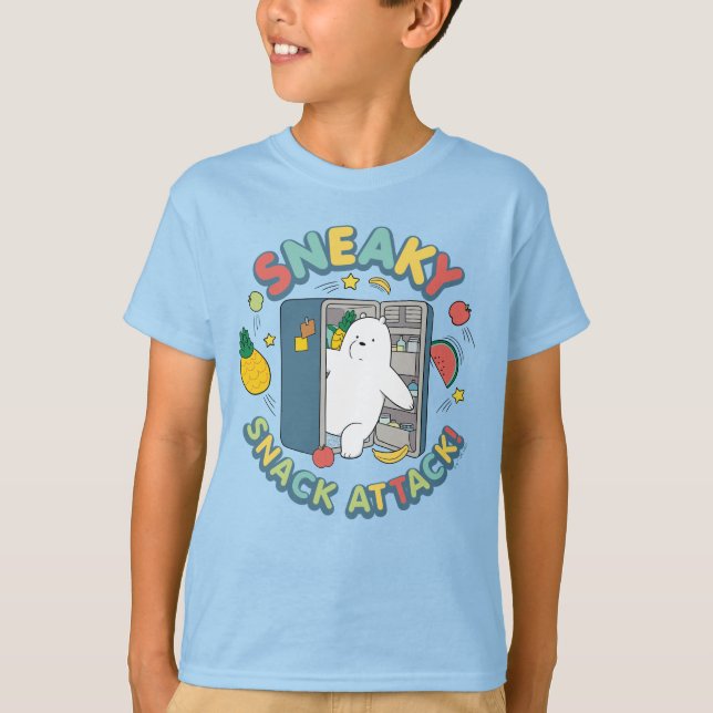 T-shirt Ours De Glace - Attaque Snack Sneaky! (Devant)