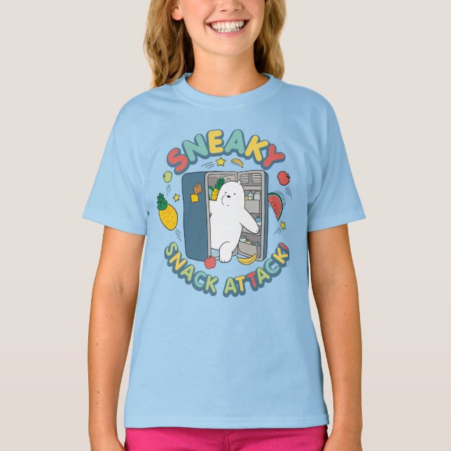 T-shirt Ours De Glace - Attaque Snack Sneaky! (Devant)