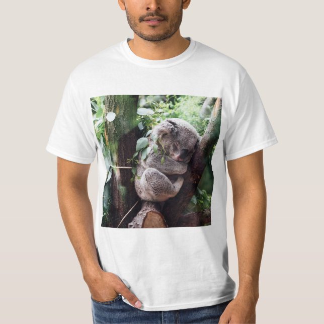 T-shirt Ours de koala mignon détendant dans un arbre (Devant)