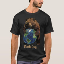 Ours de la Journée de la Terre étreignant la planè